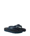 Prada Men's Rubber Thong Sandals In Black
