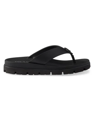 PRADA MEN'S RUBBER THONG SANDALS