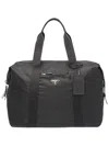 Prada Men Sacca Da Viaggio In Re-nylon E Saffiano In Black