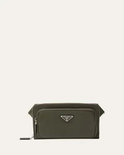 Prada Saffiano Leather Belt Bag In Loden