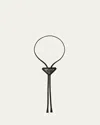 Prada Men's Saffiano Bolo Tie In Black