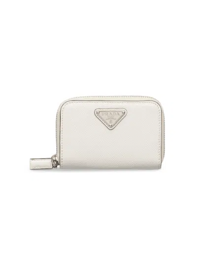 Prada Men's Saffiano Coin Purse In White