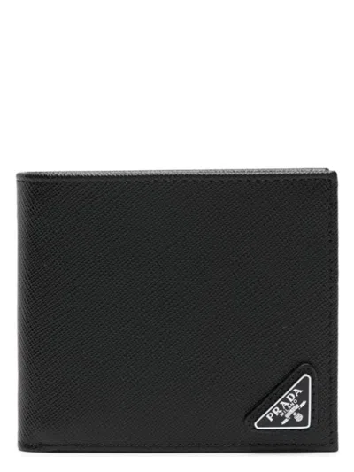 Prada Minuteria Saffiano Triangolo In Black