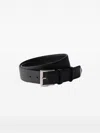 Prada Saffiano Leather Belt In Black