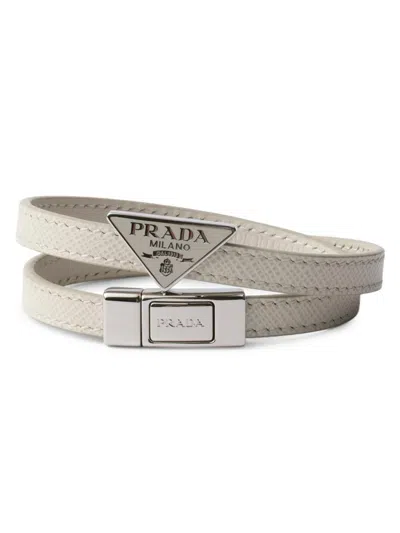 Prada Men's Saffiano Leather Bracelet