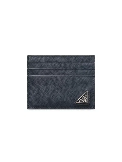 Prada Men's Saffiano Leather Card Holder In Multi