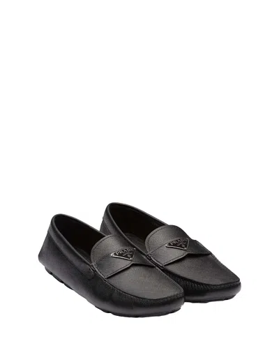 PRADA MEN'S SAFFIANO LEATHER DRIVER LOAFERS