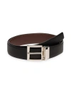 Prada Men's Saffiano Leather Reversible Belt In Burnt Sienna