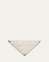 Prada Men's Saffiano Leather Triangle Belt Buckle