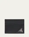 Prada Men's Saffiano Metal Cardcase In Nero