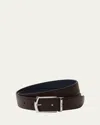 Prada Men's Saffiano Reversible Dress Be In Caffe Baltico