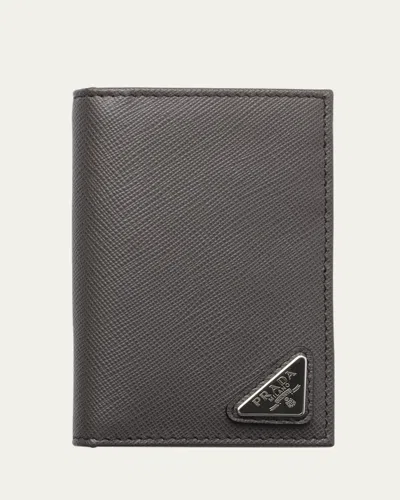 PRADA MEN'S SAFFIANO SLIM CARD HOLDER WALLET