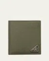 Prada Men's Saffiano Triangolo Billfold Wallet