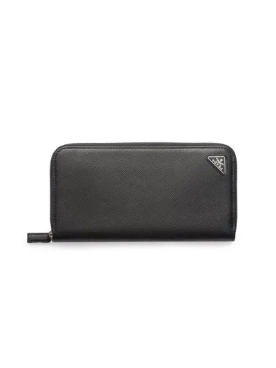 Prada Men's Saffiano Wallet In Black
