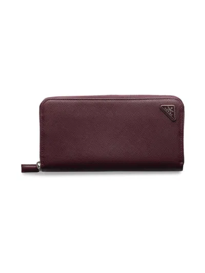 Prada Men's Saffiano Wallet In Red