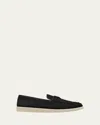 Prada Blue Calf Flat Shoes In Black