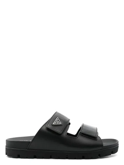 Prada Men's Sandali In Black