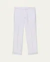 Prada Linen Pants In Bianco