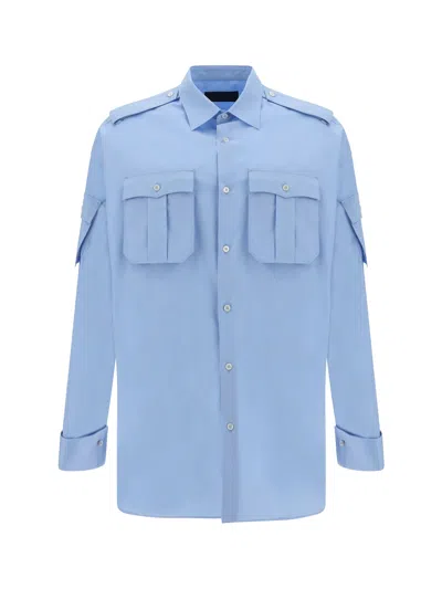 Prada Men Shirt In Blue