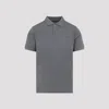Prada Short Sleeve Polo Shirt Straight Cut In Gray