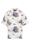 Prada Floral Print Short-sleeved Shirt In Panna