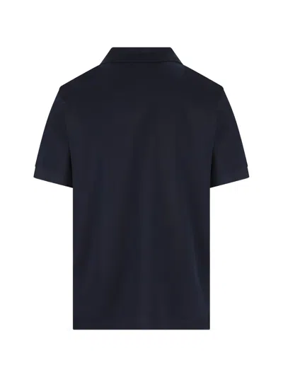 Prada Men's Short Sleeve Polo Shirt In Blue