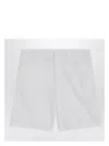 Prada Triangle Logo Bermuda Shorts In White