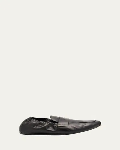 Prada Men's Shuffle Slip-on Loafers In Black