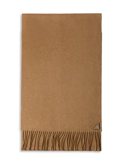 Prada Men's Silk And Cashmere Scarf In Brown