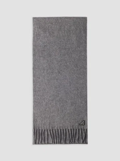 Prada Silk And Cashmere Scarf In Brown