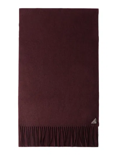 Prada Men's Silk And Cashmere Scarf In Red