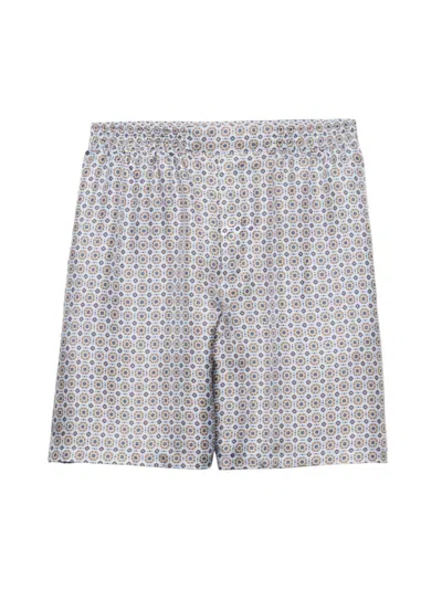 Prada Men's Silk Bermudas Shorts In Blue