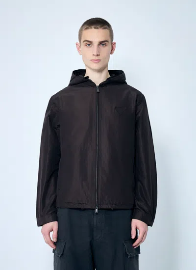 Prada Men Silk Hooded Jacket