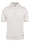 Prada Natural Silk T-shirts And Polos In White
