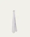 Prada Silk-satin Tie In Blue