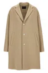 Prada Men Single-breasted Coat In Gray