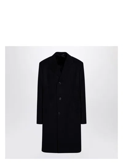 PRADA MEN'S SINGLE-BREASTED WOOL COAT