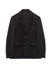 Prada Single-breasted Cashmere Jacket In Black