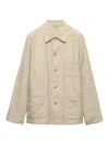 Prada Men's Single-breasted Linen Jacket In Neutral