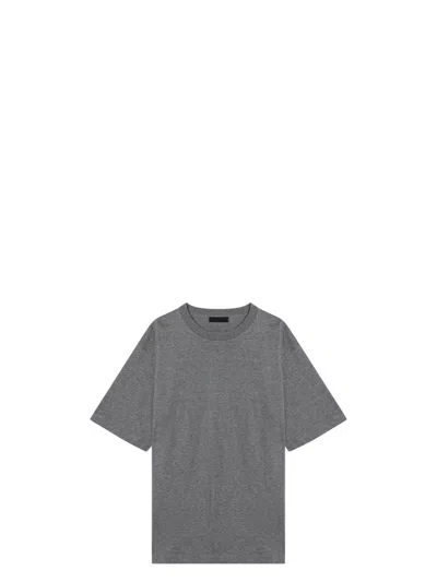 PRADA MEN'S SLATE GREY COTTON T-SHIRT