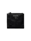 Prada Men's Small Leather Wallet In Black