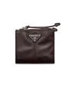 Prada Small Leather Wallet In Brown