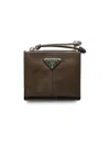 Prada Small Leather Wallet In Green