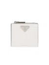Prada Kleine Geldbörse Aus Saffiano-leder In White