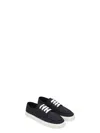 Prada Low Profile Round Toe Sneakers With Textured Finish