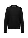 Prada Soft Cashmere Crew-neck Sweater In Nero