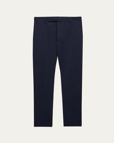 Prada Men's Solid Nailhead Pants In Blue