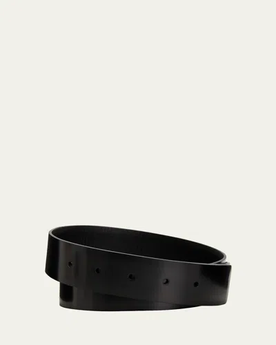 PRADA MEN'S SPAZZOLATO LEATHER BELT STRAP