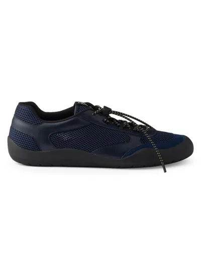 Prada Women's Speedrock Leather And Mesh Fabric Sneakers In Multi