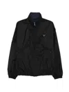 Prada Reversible Zip-up Jacket With Triangle-logo In Black
